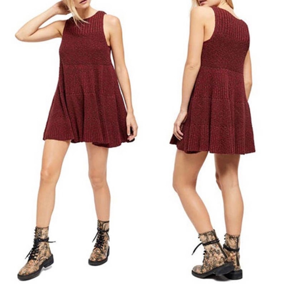 Free People Waterfall Ruffle Sleeveless Dress XS